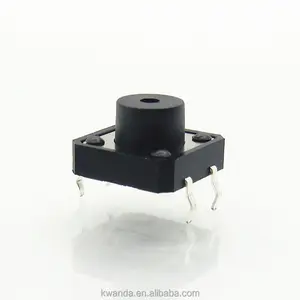 12*12mm Micro Push Button 4 pin Pcb Mount black tact Button switch PC resets key