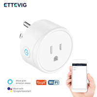 Tuya Smart Prise d'alimentation standard américaine Application mobile Télécommande Adaptateur sans fil Travail Alexa/Google Prise auxiliaire