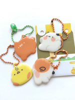 Porte-clés en mousse PVC mignons et uniques, motifs personnalisés d'ours de dessin animé, pour porte-cartes, livres de collection, pendentifs, lapins mignons, mini-porte-clés