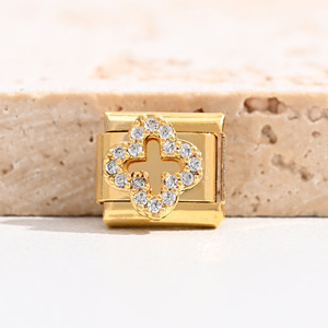 Ensemble de bracelets à breloques tendance en alliage de zinc, cristaux et strass, bijoux modulaires DIY, cadeau pour femme, forme de cœur - Product Image 2