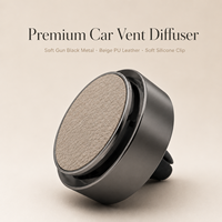 Diffuseur d'air de voiture en alliage de zinc de qualité supérieure, en cuir PU et métal, accessoires intérieurs de luxe pour voiture