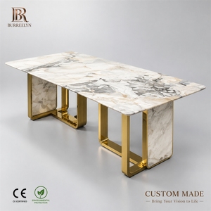 Mesa de Mármol Blanco Personalizada, Muebles de Piedra Natural de Lujo para Hogares y Hoteles, Diseño Elegante de Alta Calidad para Espacios de Comedor - Product Image 1