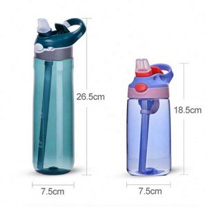 Botellas de Agua de 24 oz Libres de BPA, Azul Claro y Negro, con Pajita y Tapa Abatible, a Prueba de Fugas, para Gimnasio, Oficina o Viajes, Personalizadas - Product Image 3