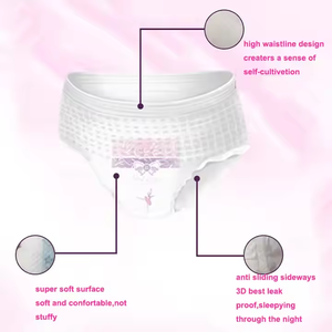 Phụ nữ tốt nhất Băng vệ sinh khăn ăn qua đêm Quần panty như đồ lót vệ sinh bán lẻ dễ dàng chăm sóc vải Bale dùng một lần - Product Image 3