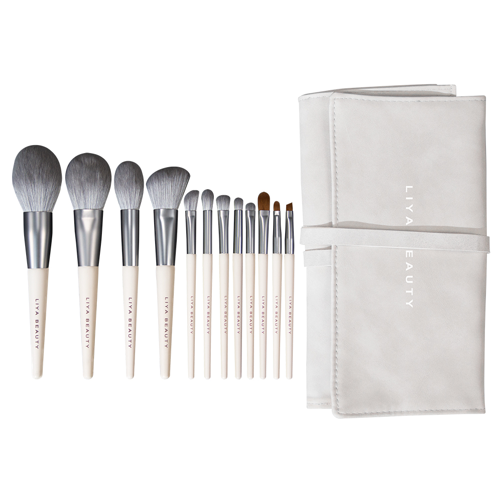 Ensembles de pinceaux de maquillage beiges