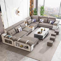 Canapé d'Angle Modulable Simple et Moderne avec Housse Lavable Anti-Griffures pour Chat, Tissu Non-Lavable pour Salon