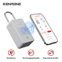 Boîte à clés intelligente NFC passive à déverrouillage par simple pression, sans recharge requise, avec code mécanique réinitialisable, pour le rangement des clés de rechange à domicile