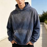 Sweat à capuche épais en molleton bouclette français, délavé à l'acide, vintage, rose délavé par le soleil, coupe courte, imprimé intégral, effet usé, vente en gros, très demandé