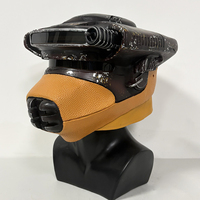 Casque de chasseur de primes Leia Boushh en gros avec écran LED, coque rigide en résine et casque de cosplay de commandant en PU portable