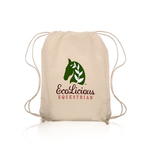 Sac à dos en coton avec cordon de serrage, sac en toile de coton, logo personnalisé, cadeau - Product Image 3