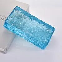 Màu Tinted Crystal Glass Khối Tường Xây Dựng Gạch Kính Trang Trí