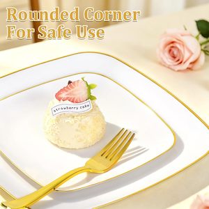 Ensemble de vaisselle jetable compostable sans BPA personnalisé de 350 pièces, assiettes, fourchettes, cuillères, couteaux, gobelets, serviettes, avec votre logo et couleurs - Product Image 4