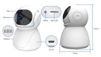 Caméra IP Wifi 1080P, caméra de sécurité intelligente sans fil pour la maison, caméras Wifi miniatures avec audio bidirectionnel
