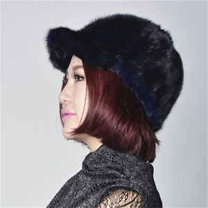 Mũ Lông Chồn Chính Hãng Cho Nữ Mũ Ấm Mùa Đông 100% Polyester Lót Bán Buôn Mũ Lông Chồn Mùa Đông Dệt Kim - Product Image 4