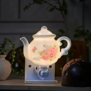 Lampu Teh Porselen GL-CH1 dengan Lampu Putih Hangat, Desain Modern Ukuran Sedang untuk Dekorasi Rumah - Product Image 5