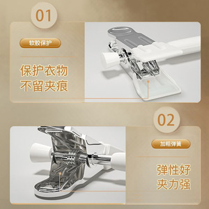 Percha para Pantalones y Faldas Fenglan, Tipo Gancho de Acero Inoxidable, Minimalista, Ahorra Espacio, Organizador de Ropa - Product Image 2