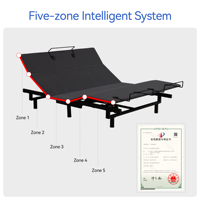 Base de lit réglable motorisée intelligente en métal rembourrée, prix d'usine, vente en gros, pour lits simples, doubles et king-size – Luxe moderne