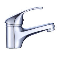 Watermark-grifo monomando para lavabo de baño, mezclador de agua caliente y fría, con una sola palanca, con montaje en cubierta de un agujero