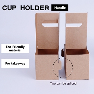 Portabicchieri da caffè usa e getta ondulato personalizzato portabicchieri portatile che maneggia 2/4/<span class=keywords><strong>6</strong></span> tazze di portabevande da asporto