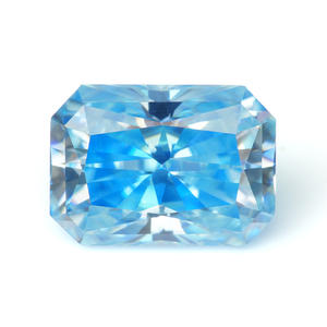 Moissanite Goldleaf taille radiant, pierre synthétique en vrac de couleur vive (rouge, vert, noir, jaune) pour la joaillerie - Product Image 5