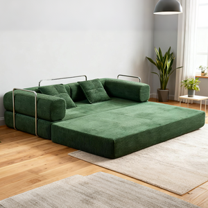 Luxury <b>Sofa</b> Bed Convertible to Folding Couch Fabric Vacuum Compressed <b>Sofa</b> for <b>Small</b> Apartments and Homes - Product Image 1