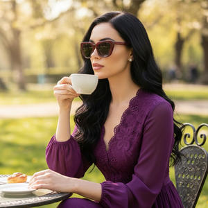 高級航空機用トータスシェル柄ユニセックスサングラス 偏光スポーツグラス 軽量快適 カスタマイズ可能 カメラレンズロゴ入り - Product Image 2