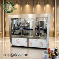 Machine de remplissage et de scellage automatique industrielle 4000 CPH avec technologie de remplissage à pression équilibrée pour canettes de 0 à 500 ml