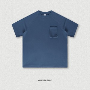 Camiseta Lisa para Hombre, 310 g/m², Camiseta Gruesa con Bolsillo, Estilo Vintage Lavado, al por Mayor, Personalizada, 100% Algodón, Verano, Lisa - Product Image 4