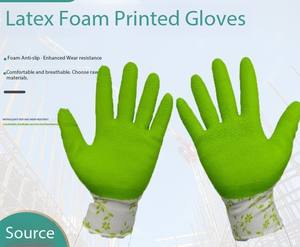 Guantes de Jardinería de <span class=keywords><strong>Espuma</strong></span> de Látex Impresos, <span class=keywords><strong>Antipinchazos</strong></span>, para Plantación, Paisajismo, Cultivo de Flores y Protección - Product Image 4