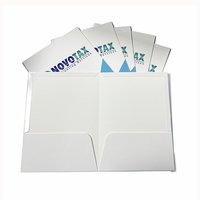 Carpetas de 2 Bolsillos con Logotipo Personalizado, Laminado Brillante, Archivo de Papel A4, Carpeta de Presentación, Carpeta con Relieve para Documentos y Papel