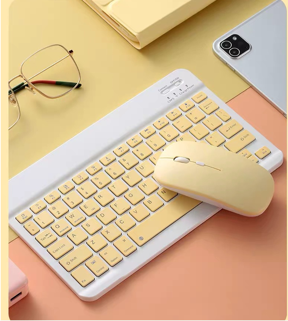 Беспроводная игровая клавиатура и мышь для мобильного телефона Apple Teclado iPad Xiaomi Samsung Huawei Планшет Apple клавиатура и мышь