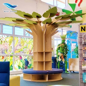 Étagère bibliothèque Montessori en forme d'arbre pour maternelle, mobilier de garderie avec armoire, ensembles de meubles pour crèches et écoles maternelles - Product Image 1