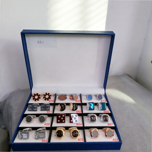 Pronto <span class=keywords><strong>per</strong></span> la spedizione 12 paia di stile a buon mercato in lega materiale <span class=keywords><strong>gemelli</strong></span> con scatola di imballaggio - Product Image 5