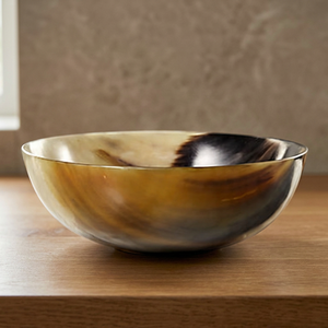 Tazón de Sopa de Cuerno de Buey Pulido con Acabado Natural, Estilo Vintage, Ecológico, B S INTERNATIONAL, Regreso a Clases, Hoteles y Restaurantes Africanos - Product Image 1