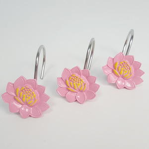 <span class=keywords><strong>12pcs</strong></span> Thiết lập thanh lịch đôi thép không gỉ vòng nhựa chống gỉ sen rèm tắm <span class=keywords><strong>Hooks</strong></span> cho phòng tắm - Product Image 5