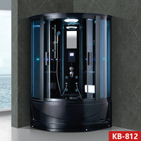 MY HOME Villa Deluxe Twin SPA avec Foot Step In Glass Partition Salle de douche, Sauna Sweat Room