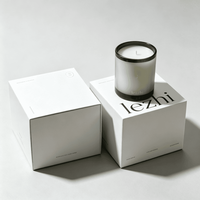 Boîte d'emballage de luxe pour bougies avec logo personnalisé, boîte à tiroir pour bougies avec insert, boîte d'emballage de haute qualité pour bougies