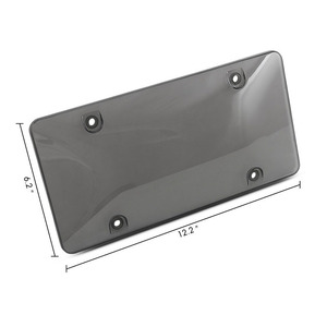 2 Pièces Cadre de Plaque d'Immatriculation en Plastique Transparent Noir Fumé Surface Convexe Support de Plaque de Voiture - Product Image 3
