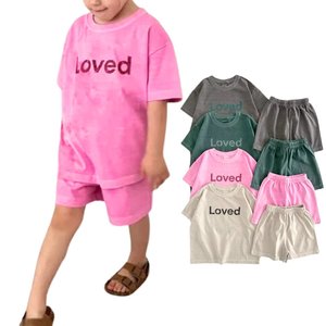 Ensemble de vêtements d'été surdimensionnés personnalisés pour enfants, style coréen uni avec inscriptions, tenues de sport pour filles de <span class=keywords><strong>12</strong></span> <span class=keywords><strong>ans</strong></span> - Product Image 3