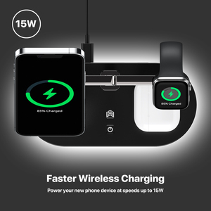Vente en gros 15W 3 en 1 Support de <span class=keywords><strong>chargeur</strong></span> <span class=keywords><strong>sans</strong></span> <span class=keywords><strong>fil</strong></span> magnétique pour <span class=keywords><strong>iPhone</strong></span> 17 16 Pro Max pour <span class=keywords><strong>Apple</strong></span> Watch Station d'accueil de charge rapide - Product Image 3