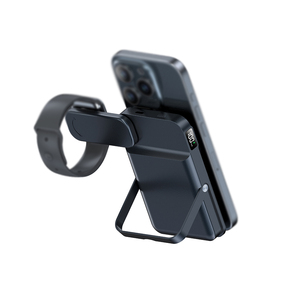 YDY CK801 caricatore magnetico Multi-dispositivo Wireless e Power Bank con QC3.0 Type-C 15W cavalletto pieghevole 3-in-1 per tutti i dispositivi - Product Image 1