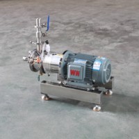 Mélangeur en ligne à cisaillement élevé monophasé en acier inoxydable SUS316L de qualité chimique et alimentaire avec moteur et pompe 220V AC