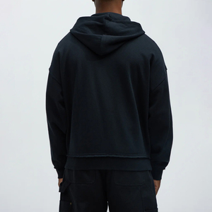 Sudadera con capucha KingSen de algodón grueso de alta calidad con cremallera, estilo oversize, personalizada con pedrería de llamas, para hombre - Product Image 5