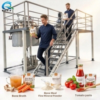 Ligne de traitement de la farine d'os et de la pâte de tomate, équipement de concentration de fruits et légumes, acier inoxydable de qualité alimentaire automatique 800-1500L