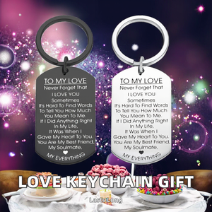 Aşk için benim için paslanmaz çelik anahtarlık Metal anahtarlık erkekler için hediye onu sevgililer günü noel yıldönümü düğün doğum günü - Product Image 2