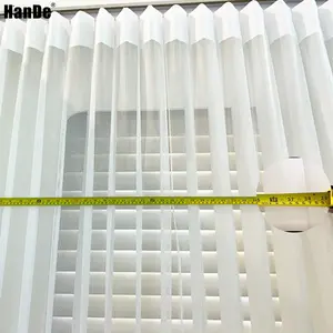 Polyester Blinds Home Decor Smart Electric Vertical Venetian Blinds Office Living Room Semi-shading Sunshade Vertical Window Blind Curtain