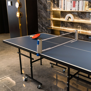 REACTOR YT106 <span class=keywords><strong>Petite</strong></span> <span class=keywords><strong>table</strong></span> <span class=keywords><strong>de</strong></span> tennis <span class=keywords><strong>de</strong></span> <span class=keywords><strong>table</strong></span> d'intérieur/extérieur avec filet et poteaux à fixation rapide, pliable, MDF noir et bleu - Product Image 3