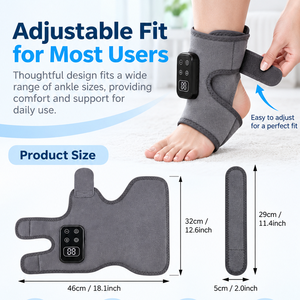 Masseur chauffant pour les pieds et les chevilles, enveloppement vibrant pour soulager la douleur, appareil de massage électrique portable pour usage domestique - Product Image 4