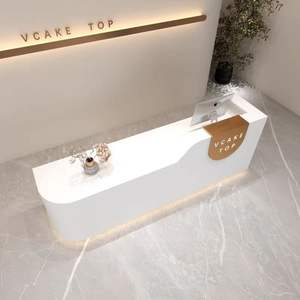 Bureau de réception <span class=keywords><strong>dentaire</strong></span> en bois écologique avec lumière LED pour hôpital, école, usage commercial - Product Image 4