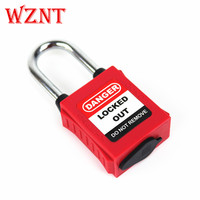 Candado de seguridad WZNT NT-A38SD de 38 mm con cubierta antipolvo, certificado CE, operado con llave, para bloqueo y etiquetado (Lockout Tagout) OEM
